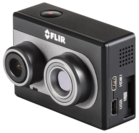 Illustration for article titled This Is the First Action Camera With FLIR Thermal Imaging Built Right In